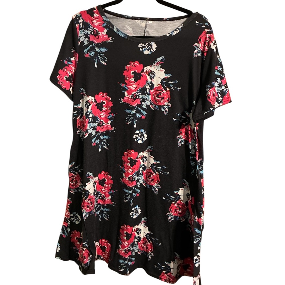 Floral Black Dress